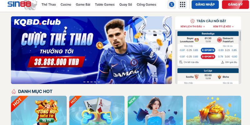 Sảnh cược thể thao SIN88 thu hút hàng ngàn cược thủ tìm đến bởi tính hấp dẫn