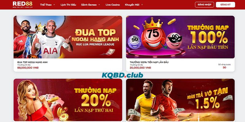 RED88 sở hữu bộ sưu tập ưu đãi hấp dẫn